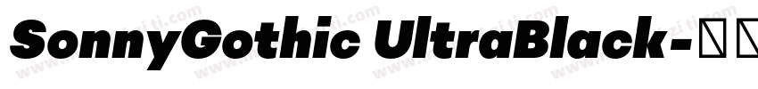 SonnyGothic UltraBlack字体转换